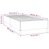 Estructura de cama sin colchón tela gris oscuro 90x200