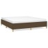 Cama sin colchón de tela marrón oscuro 160x200
