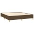 Cama sin colchón de tela marrón oscuro 160x200