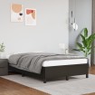 Estructura de cama sin colchón cuero sintético negro 120x200 cm