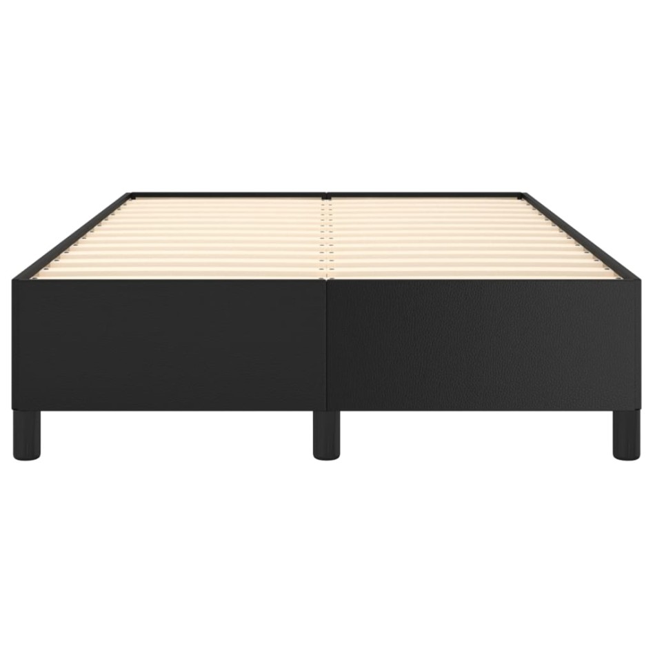 Estructura de cama sin colchón cuero sintético negro 120x200