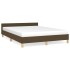 Cama sin colchón tela marrón oscuro 140x190