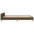Cama sin colchón tela marrón oscuro 140x190