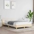 Estructura de cama sin colchón tela crema 120x200