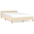 Estructura de cama sin colchón tela crema 120x200