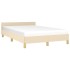 Estructura de cama sin colchón tela crema 120x200