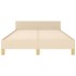 Estructura de cama sin colchón tela crema 120x200
