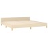 Cama sin colchón tela color crema 200x200