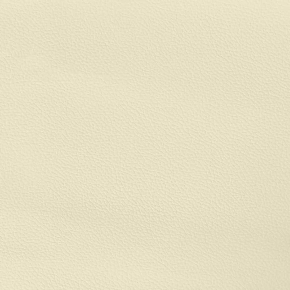 Estructura de cama con cabecero sin colchón crema 140x200