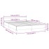 Estructura de cama con cabecero sin colchón crema 140x200