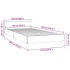 Cama con cabecero sin colchón terciopelo rosa 90x190