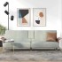 Sofá cama con portavasos terciopelo gris