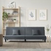 Sofá cama de terciopelo gris oscuro