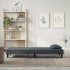 Sofá cama de terciopelo gris
