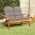 Banco de jardín Adirondack con cojines madera de acacia 126