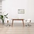 Sillas de comedor giratorias 2 uds madera curvada cuero