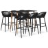 Mesa alta y taburetes de bar 7 piezas