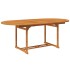 Juego de comedor de jardín 5 piezas madera maciza de