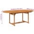 Juego de comedor de jardín 5 piezas madera maciza de