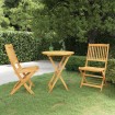Comedor de jardín plegable 3 piezas madera maciza de acacia