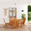 Conjunto de comedor de jardín 7 piezas madera maciza de teca