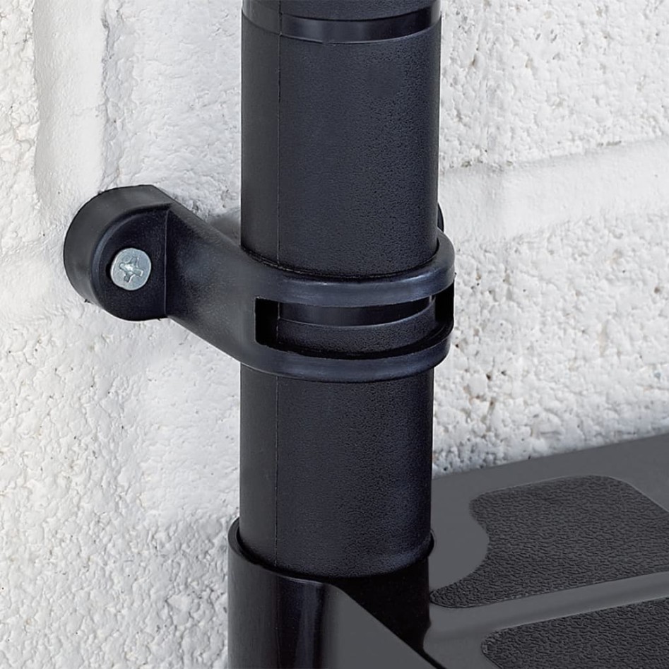 Estante de almacenaje 4 niveles negro plástico 183x30,5x130