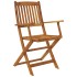 Set comedor de jardín plegable 9 piezas madera maciza de
