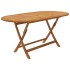 Set comedor de jardín plegable 9 piezas madera maciza de