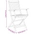 Set comedor de jardín plegable 9 piezas madera maciza de