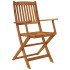 Set comedor de jardín plegable 5 piezas madera maciza de