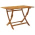 Set comedor de jardín plegable 5 piezas madera maciza de