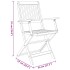 Set comedor de jardín plegable 5 piezas madera maciza de