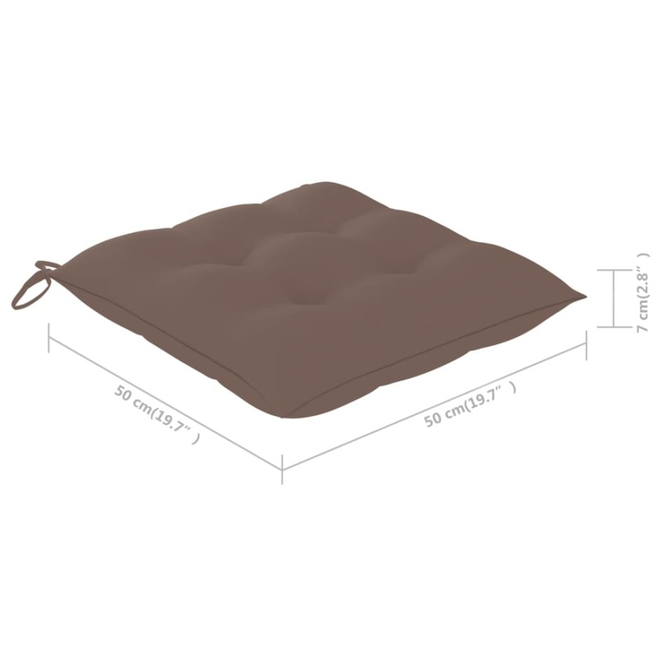 Sillas de comedor jardín con cojines 2 uds madera maciza