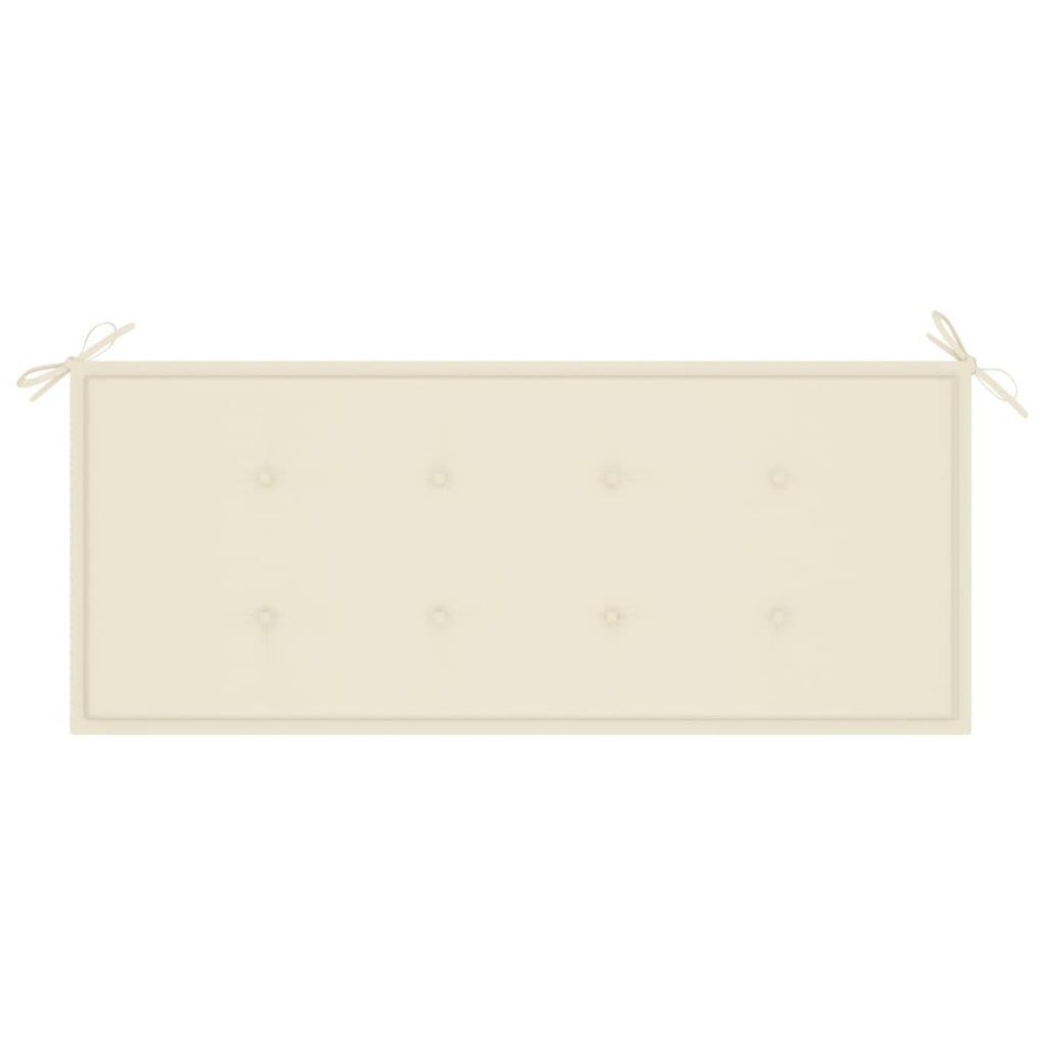 Banco de jardín 2 plazas madera eucalipto gris y cojín 120