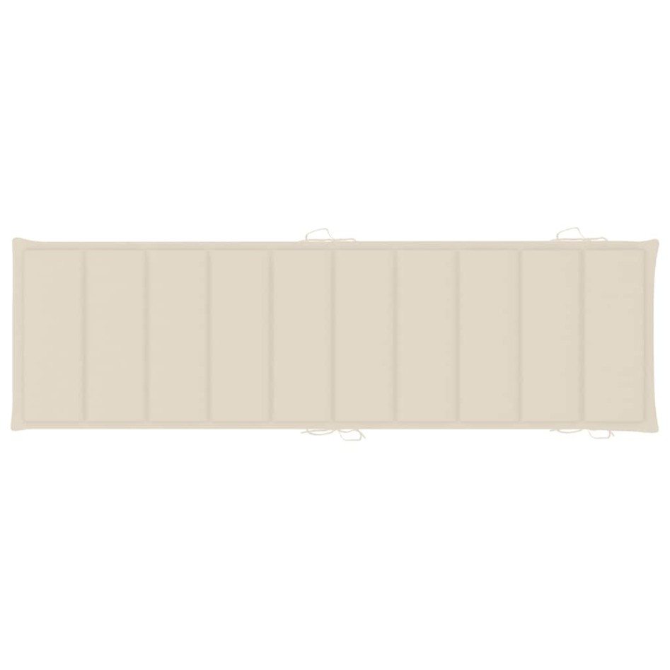 Tumbona de jardín con cojín madera maciza de