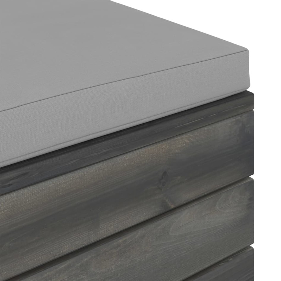 Muebles de jardín de palets 2 piezas cojines madera maciza