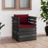 Sillón de jardín con cojines madera de