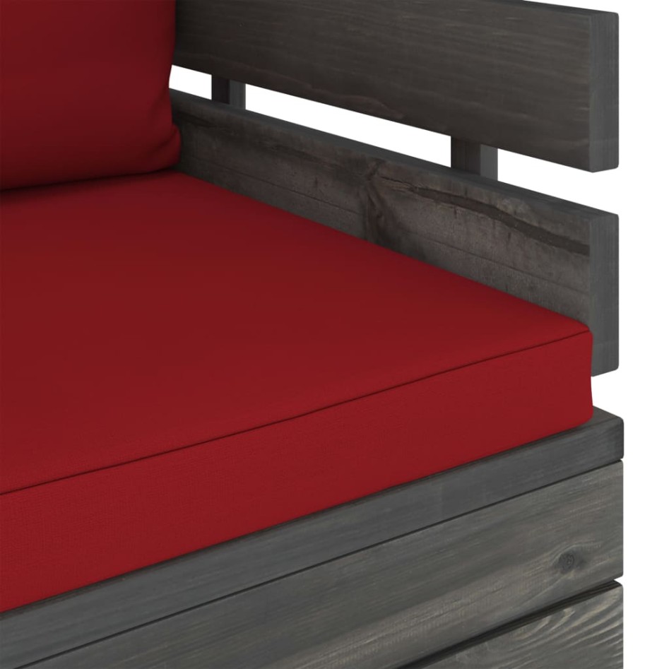 Sillón de jardín con cojines madera de