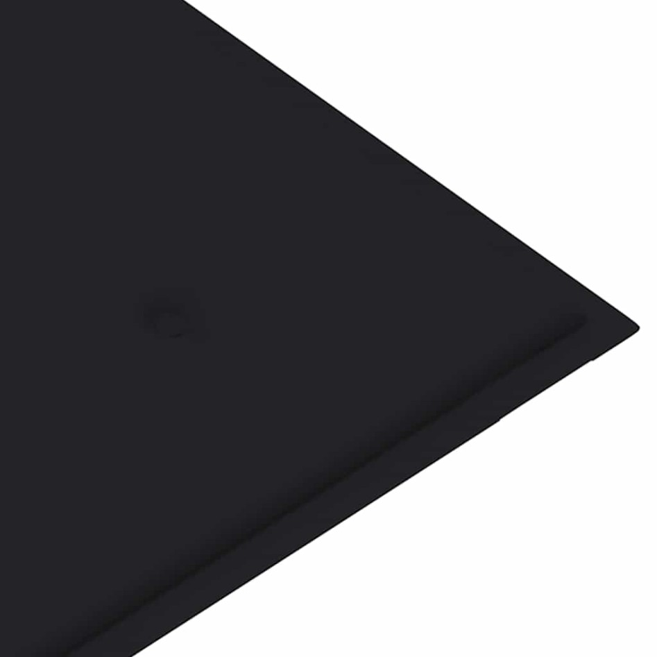Banco Batavia madera maciza de teca con cojín negro 120
