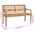 Banco Batavia madera maciza de teca con cojín negro 120