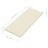 Banco Batavia madera maciza de teca con cojín crema 120