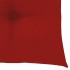 Sillas de jardín 4 uds con cojines rojos madera de