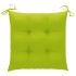Silla mecedora de madera maciza teca con cojín verde