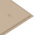 Banco de jardín madera maciza de teca con cojín beige 112