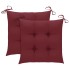 Silla mecedora de madera maciza de teca con cojín rojo
