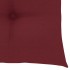 Silla mecedora de madera maciza de teca con cojín rojo