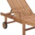 Tumbona con cojín verde chillón madera maciza de