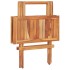 Set de bistró 3 piezas con cojines beige madera maciza