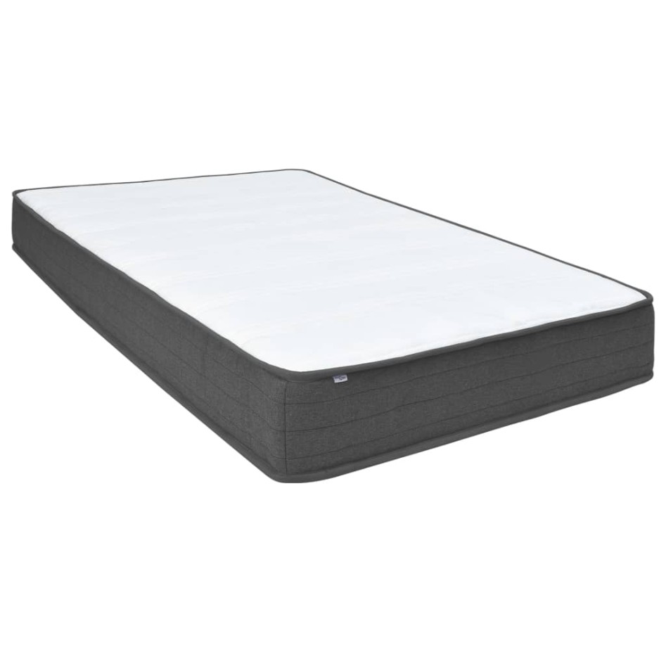 Cama box spring tela gris oscuro 140x200
