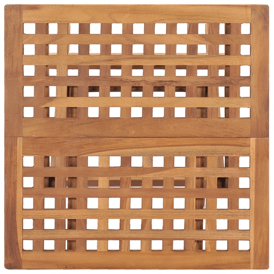 Set comedor de jardín plegable 3 piezas madera de teca